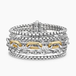 David Yurman multi row bracelet Silver/18K gold,  NWOT